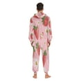 thumbnail image 7 of IAUYY Unisex Adult Onesie Pajamas Ultra-Soft Crystal-Soft Fabric, Halloween Adult Onesie Pajamas Adults,With a Zipper Plus Size Onesie Pajamas, Leafy Strawberry, 7 of 7