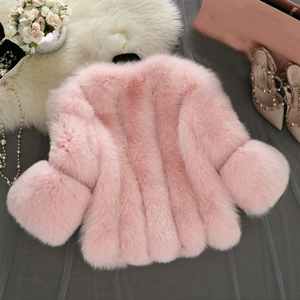 Pink faux clearance fur jackets