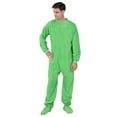 thumbnail image 3 of Footed Pajamas - Emerald Green Adult Fleece One Piece - Adult - XLarge (Fits 6'4 - 6'7"), 3 of 5