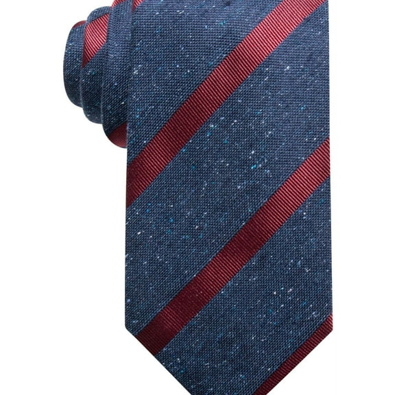 Tasso Elba Mens Striped Self-tied Necktie, Blue, One Size