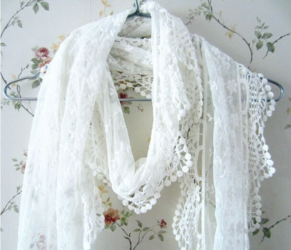 lace white shawl