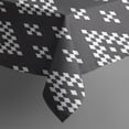 thumbnail image 6 of Black Geometric Diamond Dot Pattern Rectangle Tablecloth 60"x120",Waterproof Polyester Rectangle Table Cloth, Wipeable Spillproof Polyester Tablecloth for Dining, Camping, Indoor and Outdoor, 6 of 6