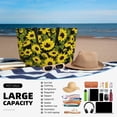 thumbnail image 5 of Balery Sunflowers In Vintage Beach Travel Bag - Water-Resistant, Large Capacity Lightweight Tote with 7 Pockets for Women and Men - Perfect for Beach, Pool, Gym, and Travel, 5 of 7