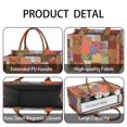 thumbnail image 4 of Large Capacity Tote Bag,Pioneer Flower Floral Print Pattern Handbag Fashion Luxury Tote Bag,15.7"x13"x 5.1" Inches,Laptop Compatible, 4 of 6