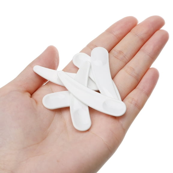 GOOHOCHY 50 Pcs Mini Makeup Spatulas Cosmetic Spatulas Facial Cream Mask Mixing Spoons Makeup Scoops Beauty Skincare Tools
