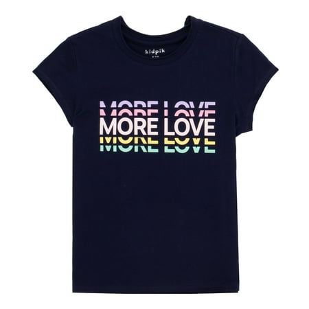 

KIDPIK Girls Girls More Love Graphic Tee Size: 2T - XXL (16)