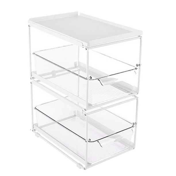 Cesta organizadora de cocina con cajón transparente perfecl Titular de la cápsula de café Apilable multifuncional blanco