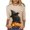 #0145-Beige, variant on Uootdi Womens Blouses Three Quarter Sleeve Dark Scenery Halloween Graphic Womens Halloween Costume Relax Fit Family Gathering T Shirt Blouses