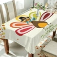 thumbnail image 4 of SKYSONIC Thanksgiving Turkey Tablecloth Waterproof Washable Polyester Square Table Cover Durable Tablecloth for Kitchen Dining Table Party Decor (60 X 90 Inch), 4 of 7