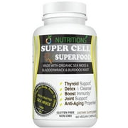 O Nutritions Super Cell Superfood Made With Organic Sea Moss Made with Sea moss, Bladderwrack and Burdock Root for Thyroid Support, Detox, Joint Support,Immune Support, Organic Certified