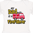 thumbnail image 4 of Inktastic My Dad is a Firefighter with Fire Truck Boys or Girls Long Sleeve Baby Bodysuit, 4 of 5