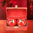 thumbnail image 4 of Boules de Baoding Portables avec Boîte de Rangement Durable pour Enfants Personnes Âgées Parents Tai Chi Rouge, 4 of 9