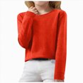 thumbnail image 4 of WXFAZCVU Girls Sweater Casual Round Neck Kids Long Sleeve Pullover Tops Versatile Daily Wear Size 11-12 Years, 4 of 4