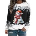 thumbnail image 2 of Riecok Christmas Womens Oversized Sweatshirts Long Sleeves Crewneck Winter and Fall Christmas Funny Graphic Comfy Loose Fashion Soft Blouse Black M, 2 of 3