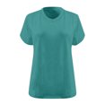 thumbnail image 4 of SROBPTY Womens Tops Plus Size, Summer Shirts for Women, Women's Oversized V Neck Short Sleeve Solid Summer Base Shirt Sports T-shirt Mint Green M, 4 of 4