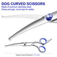 thumbnail image 3 of Professional 4 in1 Dog Grooming Scissors Kit, Titanium Coated Dog Scissors for Grooming, Grooming Shears Kit - Thinning, Curved Scissors and Comb for Dog Cat Pet, 3 of 5