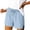 Light Blue, variant on Solid Color Mid Waist Thong Panties for Women - Low Waist Comfy Yoga Briefs, Soft Breathable 3-Sided Base Layer for Daily Sport Wear