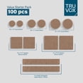 thumbnail image 4 of TruVox Felt Furniture Pads 100 PCS Assorted – Starter Value Pack, Self-Adhesive Floor Protectors for Chair Legs & Furniture Feet, Anti-Scratch Pads for Hardwood Laminate & Tile Floors, Brown, 4 of 6