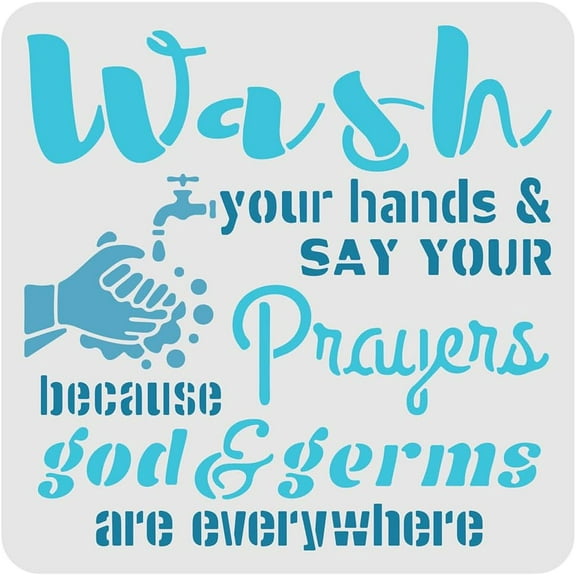 1 pc Plastic Reusable Drawing Painting Stencils Templates for Painting on Scrapbook Paper Wall Fabric Floor Furniture Wood Square Word 300x300mm