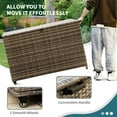 MEISSALIVVE 178 Gallon Waterproof Patio Storage, Outdoor Rattan Deck