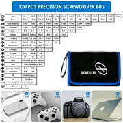 Precision Screwdriver Sets 142-Piece Electronics Precision Screwdriver with 120 Bits Magnetic Repair Tool Kit for iPhone, Computer,Household Appliances, Jewelry, Guita, Tablet,Game Console