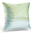 thumbnail image 1 of RYLABLUE Long Oak Island North Carolina Map Beach Throw Pillowcase Cushion Case Cover, 1 of 1