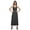 Dark Gray, variant on Moomaya Solid Sleeveless Adjustable Spaghetti Strap Long Dress For Women
