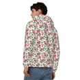 thumbnail image 4 of Wukai Flower Print Men's Zip-Up Hoodie,Fleece Full-Zip Hoodie for Men, Hooded Sweatshirt-Large, 4 of 5