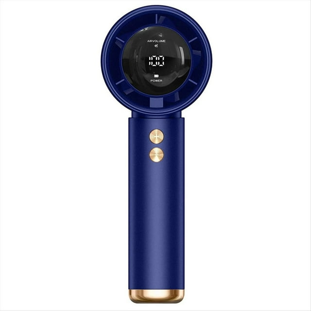 Ventilador Portátil de Escritorio Pequeño, Recargable, Mini Ventilador Turbo de Alta Velocidad, USB, Azul.