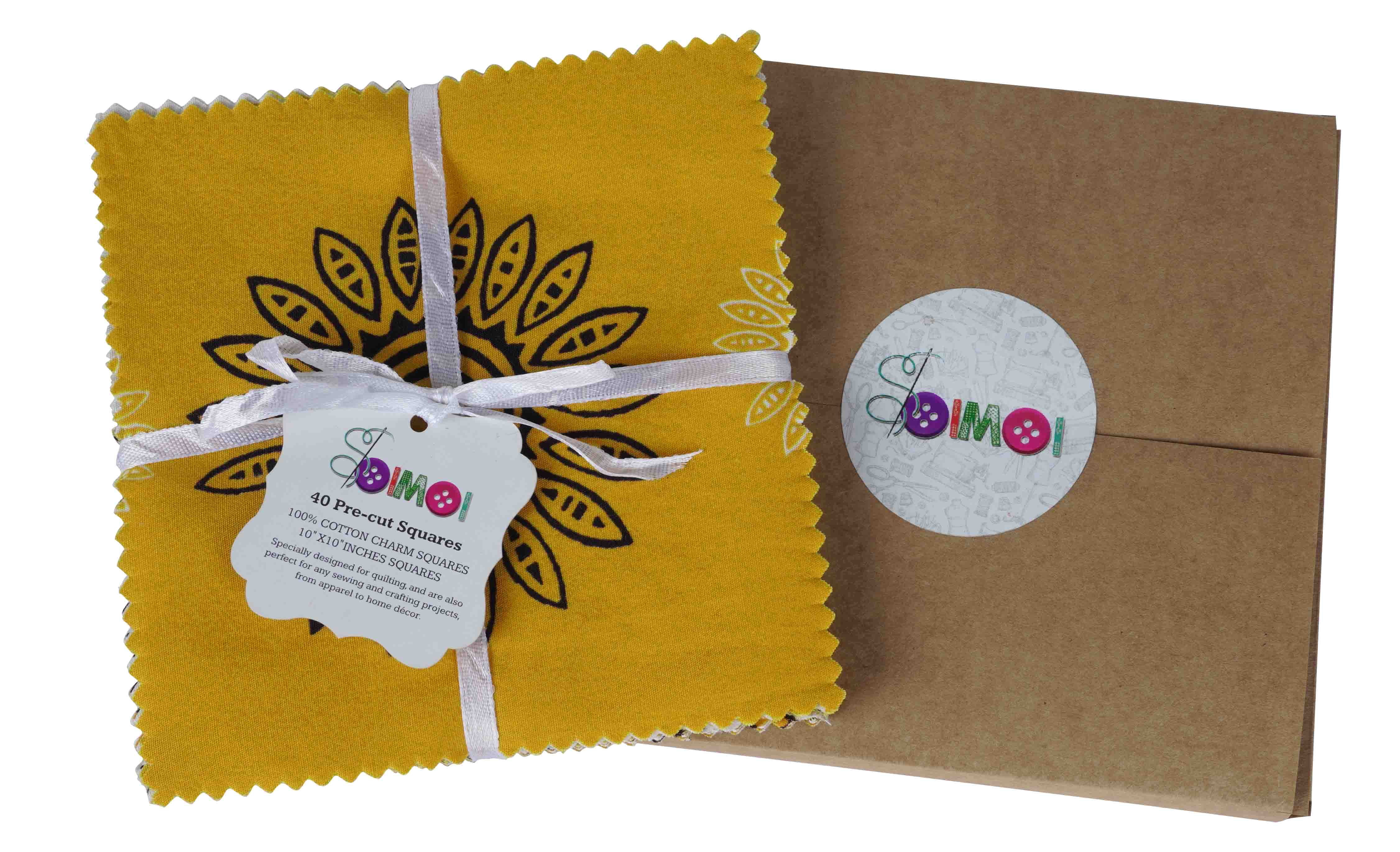 Precut 10-inch Prints Cotton Fabric Bundle Quilting Squares Charm Pack DIY Patchwork Sewing Craft