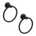 thumbnail image 1 of Durable & Sturdy Towel Rings For Bathroom, Anti-Corrosion Rustproof Matte Black Sus304 Stainless Steel Towel Hangers, Space Saving Design For Small Bathrooms (2 Pieces), 1 of 5