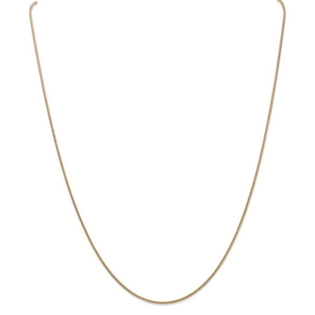 Roy Rose Jewelry 14K Yellow Gold 1.2mm Round Snake Chain Necklace ~ Length 16'' inches