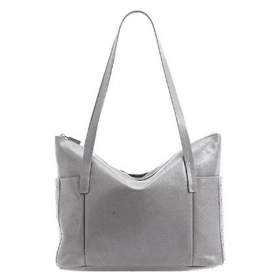 Hammitt Women's Addie Large Embossed Leather Tote Bag, Steel Blue, One Size