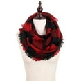 thumbnail image 2 of Foulard Infinie à Carreaux Rouge et Noir, 2 of 2