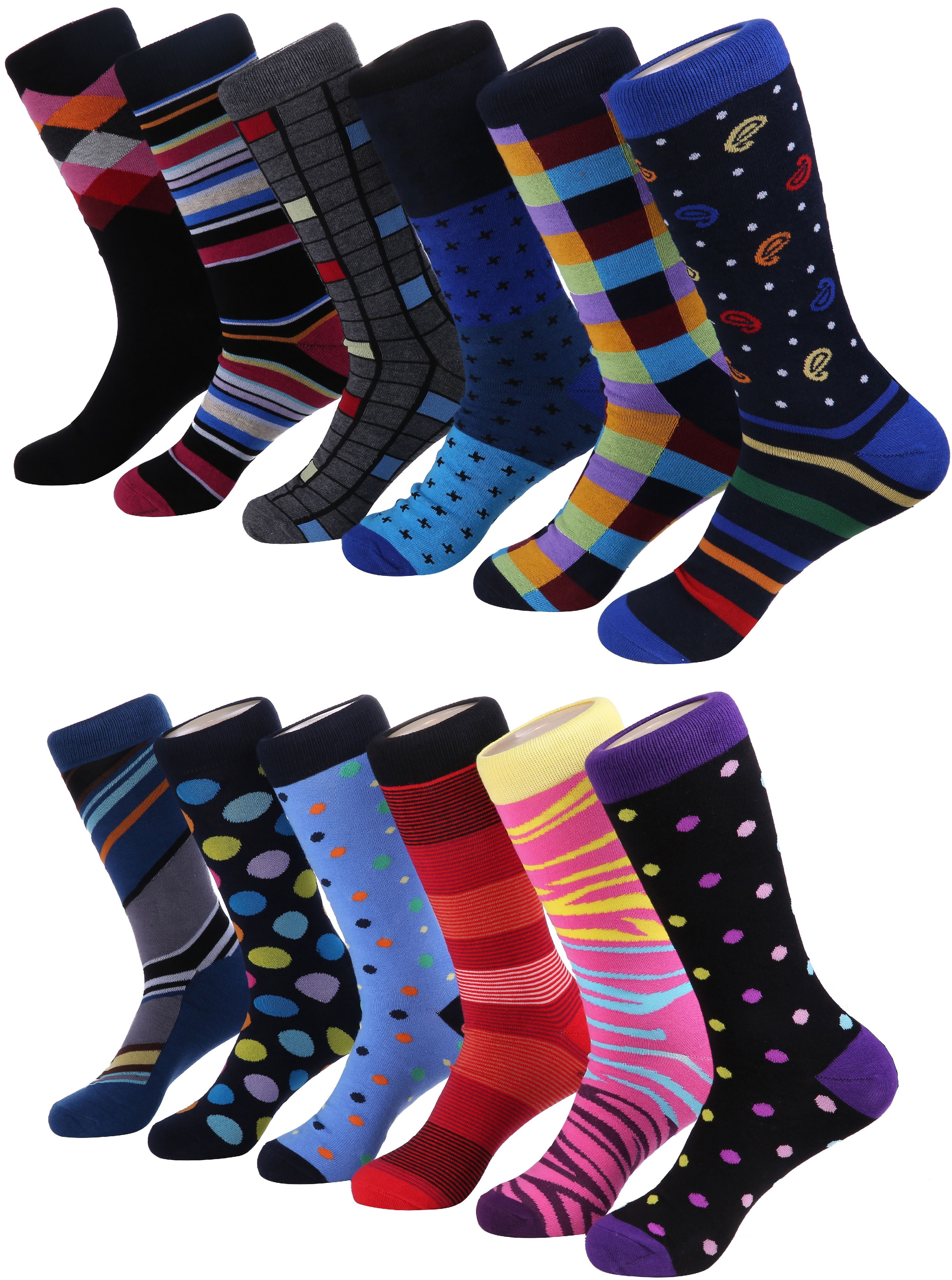 Mio Marino - Mio Marino Men's Fun Dress Socks - Colorful Funky Socks ...