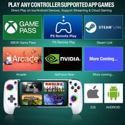 Beboncool Wireless Mobile Game Controller for iPhone iOS Android, Hall Effect Joystick, RGB Light, Turbo, Dual Vibration, 8H Battery