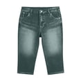 thumbnail image 5 of Purcolt Faux Denim Capri Pants for Women High Waisted Stretchy Jean Capris Pull on Jeggings Casual Denim Capri Leggings, 5 of 5