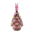 thumbnail image 2 of Lksixu Easter Bunny Tree Figurine, Easter Decorations, 6.3 Inch Resin Rabbit Tree with Colorful LED Light Bulbs, Battery Operated Handcrafted Light Up Tabletop Ornaments for Desk Shelf Cabinet, 2 of 7