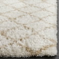 thumbnail image 3 of SAFAVIEH Indie Careen Geometric Shag Area Rug, Ivory/Light Beige, 4' x 6', 3 of 8