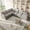 Light Grey, variant on Noble House Bryan 115.2" L-Shaped Sherpa Fleece Convertible Sleeper Sectional with Charging Ports, Light Grey