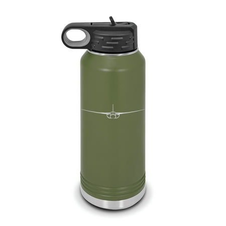 

F-111 Aardvark Water Bottle 32 oz - Laser Engraved w/ Flip Top Removable Straw - Polar Camel - Stainless Steel - Vacuum Insulated - Double Walled - Drinkware Bottles - f111 multirole combat - Olive