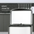 thumbnail image 5 of happimess Ashley Rectangular 8-Gallon Trash Can with Soft-Close Lid with FREE Mini Trash Can, Platinum SIlver, HPM1008A, 5 of 10