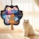 thumbnail image 4 of Decoración del hogar, decoración de habitaciones, decoración de paredes Decoración de ventana acrílica personalizada con huella de pata de gato Decoración conmemorativa para amantes de los gatos Table, 4 of 6