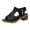 Black, variant on OAVQHLG3B Sandals for Women Under $10 Flat Bottom Beef Tendon Bottom Women's Sandals Fish Mouth Side Zipper Retro All-match Women's Shoes