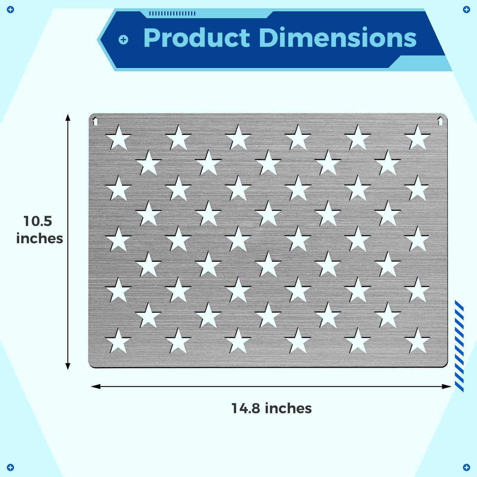10x15in American Flag 50 Star Stencil Template, Stainless Steel Large Metal Stencil Template for Painting on Wood Fabric Paper Walls Art - Walmart.com 10x15in-american-flag-50-star-stencil-template-stainless-steel-large-metal-stencil-template-for-painting-on-wood-fabric-paper-walls-art-walmart-com