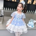 thumbnail image 1 of Vestido de Lolita Kawaii Cinnamoroll para niñas, vestido de verano de estilo coreano nuevo de Anime, falda de princesa para niños, vestido de manga corta, vestido de fiesta dulce, 1 of 5