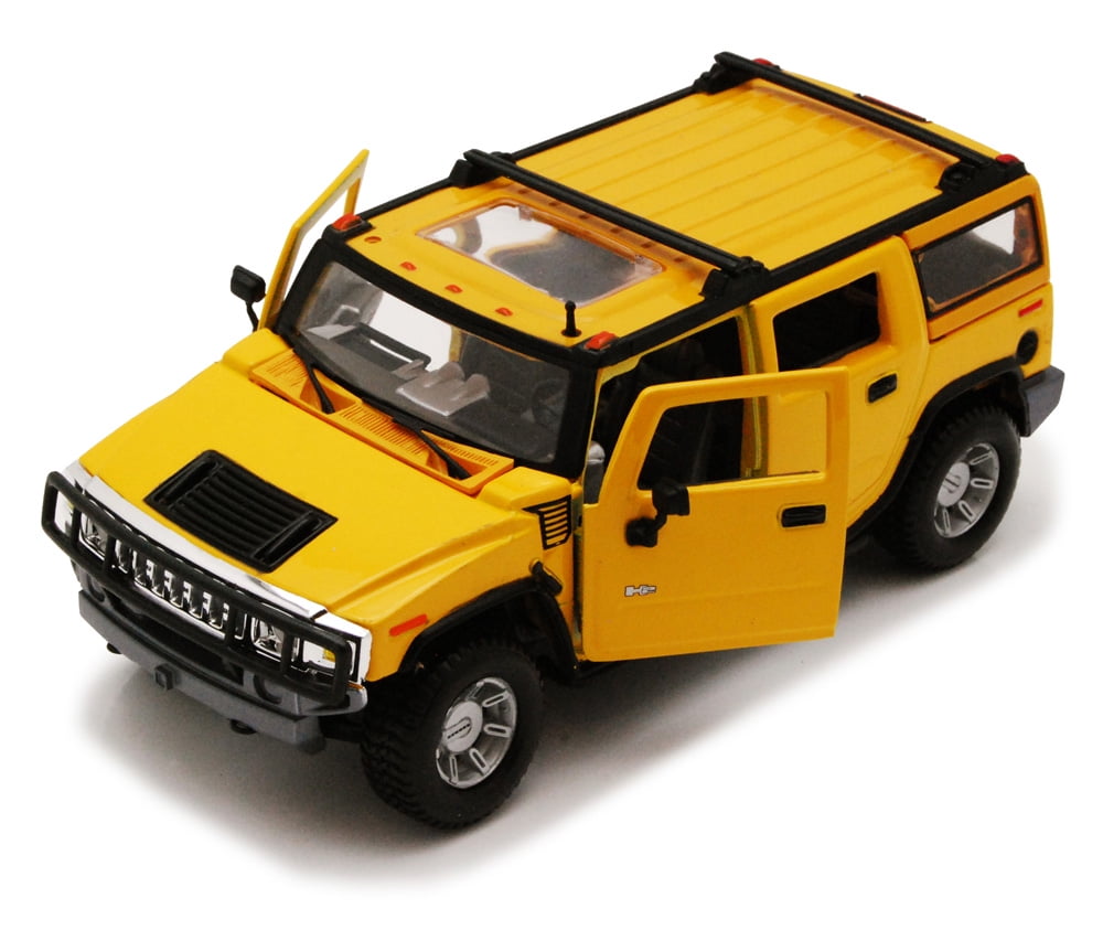 Hummer H2 SUV, Yellow Maisto 34231 1/27 Scale Diecast Model Toy Car