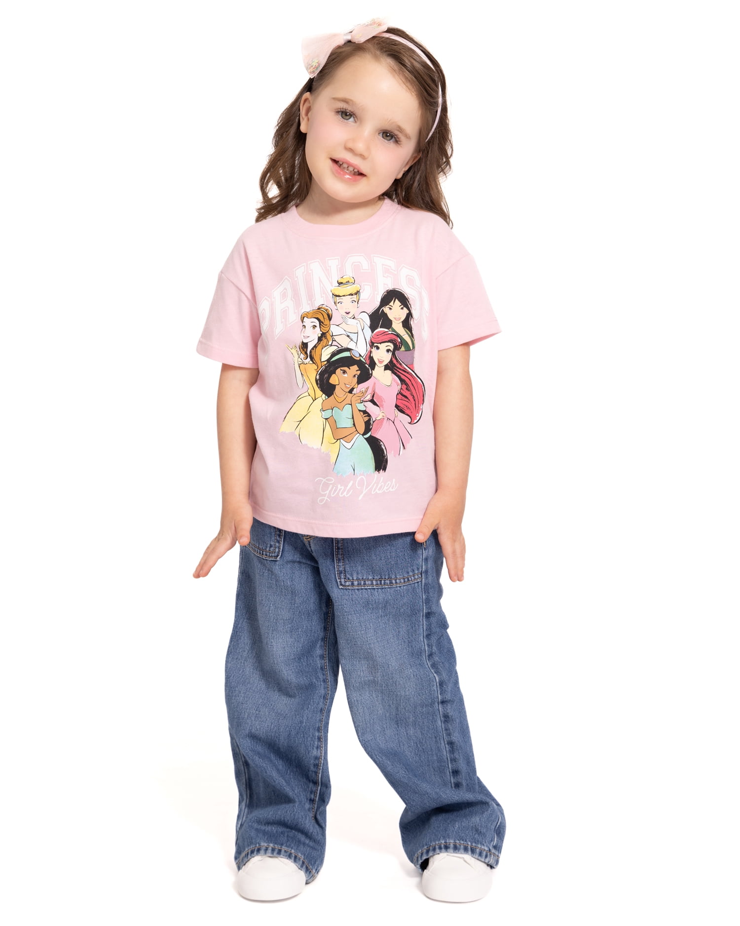 Disney Princess Toddler Girls' Graphic Tee with Short Sleeves, Sizes 12M-5T