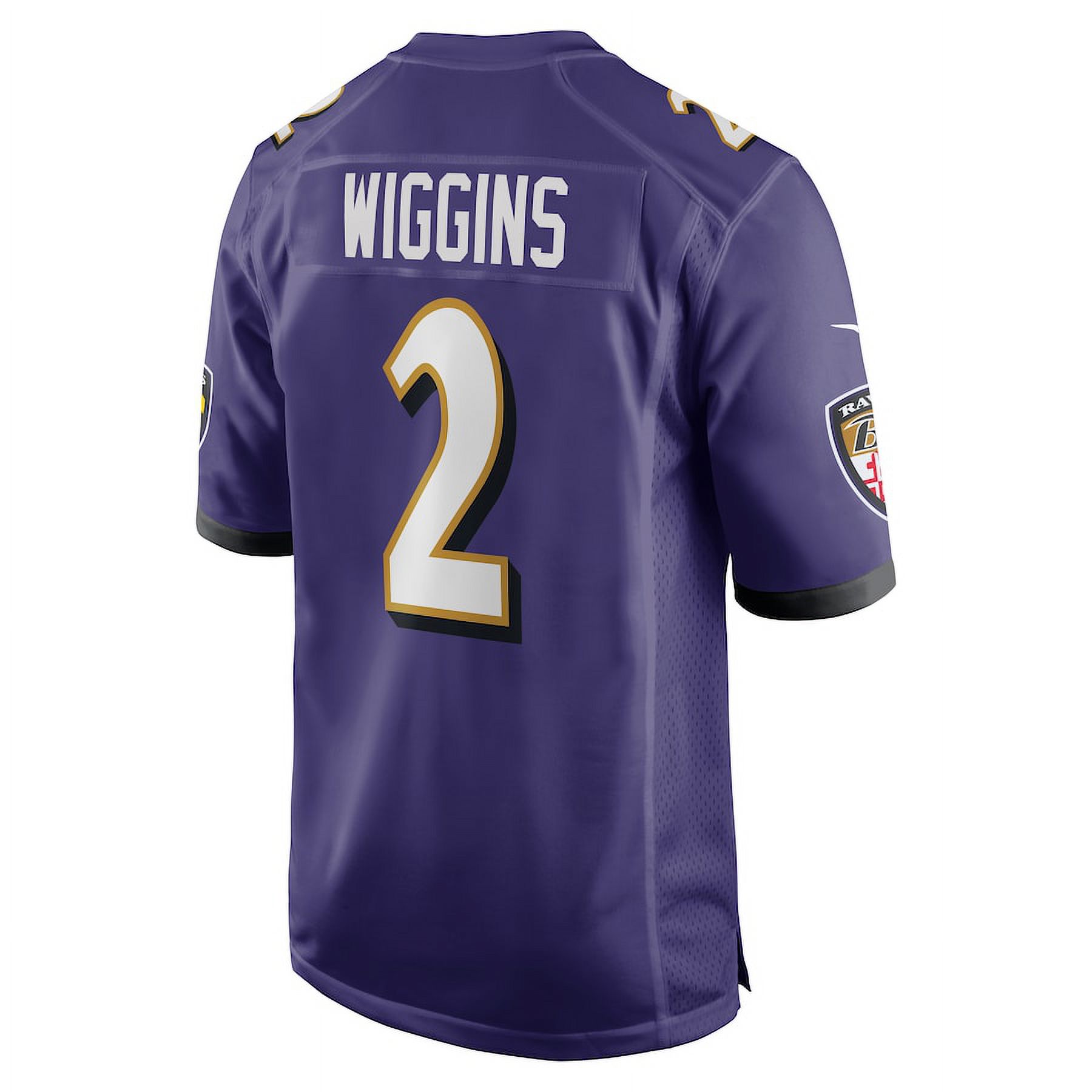 Men's Baltimore_Ravens Nate Wiggins Purple 2024 NFL Draft First Round