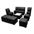 thumbnail image 1 of Sala Lounge Negra OIKO Muebles Minimalista Moderna Sillones Puff Negra, 1 of 2